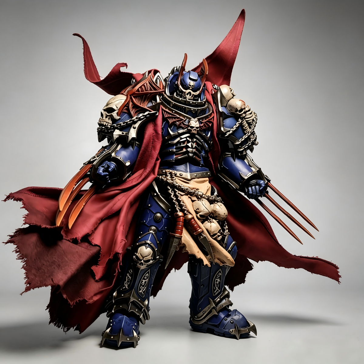 1/18 Custom Repaint Konrad Curze - Night Haunter Primarch Action Figure (Masterpiece Edition) - Image 3