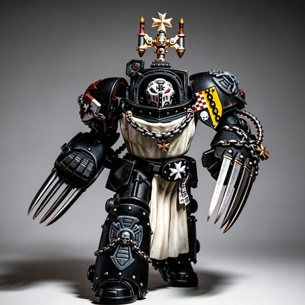 Black Templars Terminator with Lightning Claws โ Custom Repaint