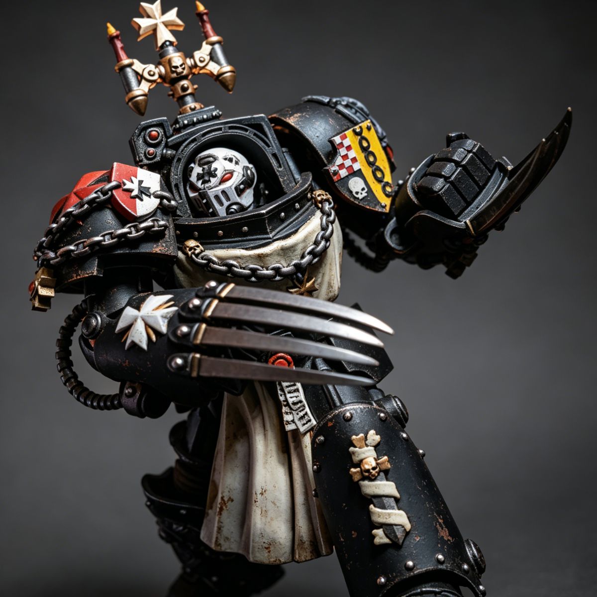 Black Templars Terminator with Lightning Claws โ Custom Repaint - Image 2
