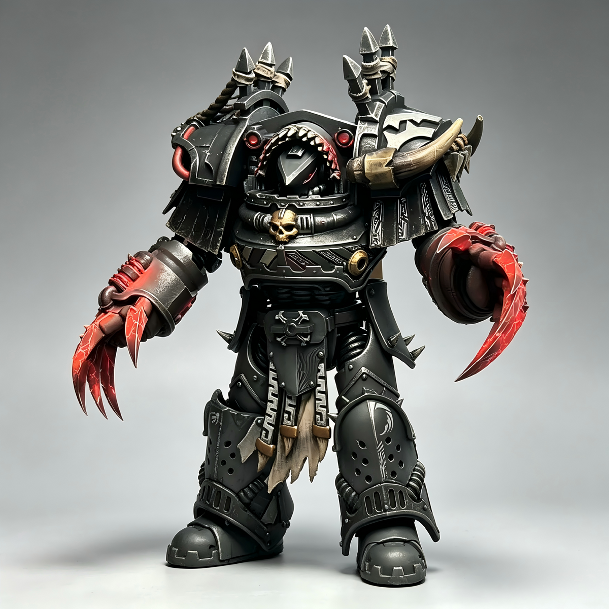 Carcharodons Cataphractii Terminator - 1/18 Custom (Dual Crimson Lightning Claws & Shark Maw Armor) - Image 2