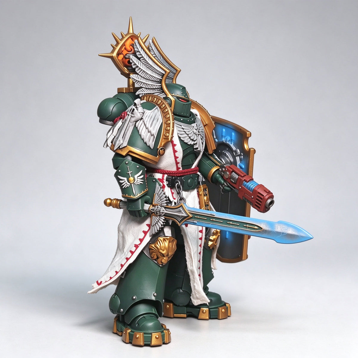 Custom 1/18 Dark Angels Company Champion (Heavenblade & Relic Shield) - Image 3