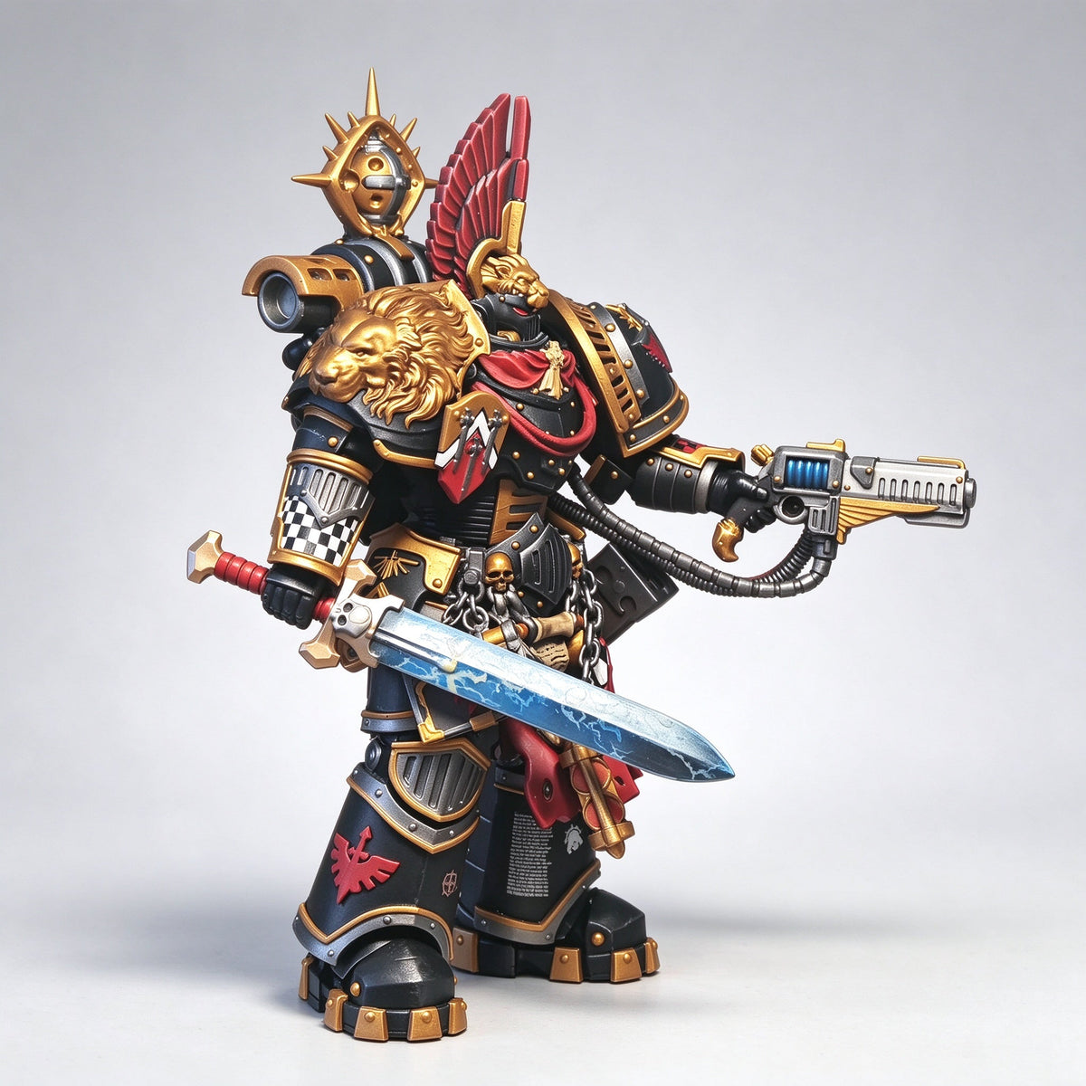 Custom 1/18 Dark Angels I Legion Inner Circle Companion (Calibanite Sword & Plasma Pistol) - Image 2