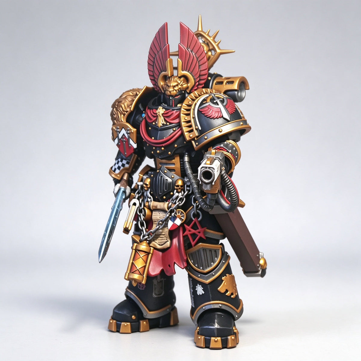 Custom 1/18 Dark Angels I Legion Inner Circle Companion (Calibanite Sword & Plasma Pistol) - Image 6