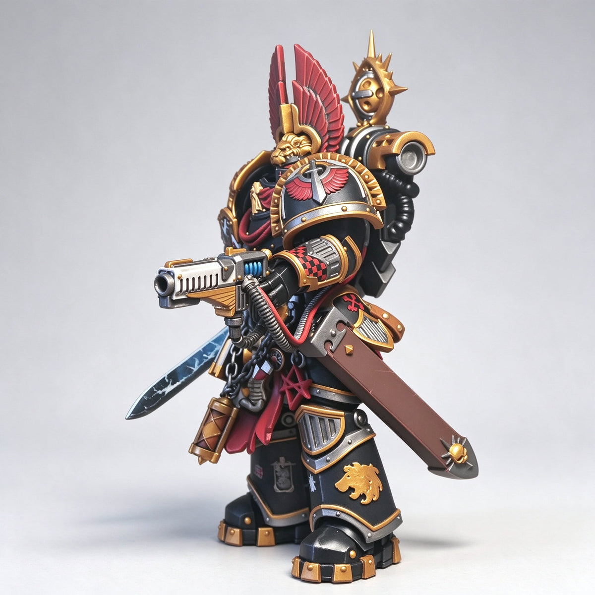 Custom 1/18 Dark Angels I Legion Inner Circle Companion (Calibanite Sword & Plasma Pistol) - Image 7