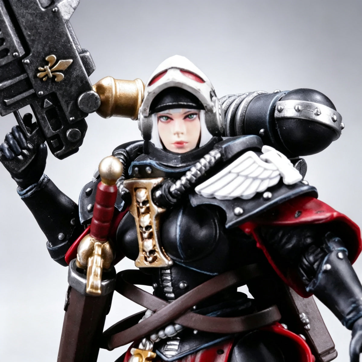 Custom Adepta Sororitas Head Sculpt - Open Helmet Visor - Image 6