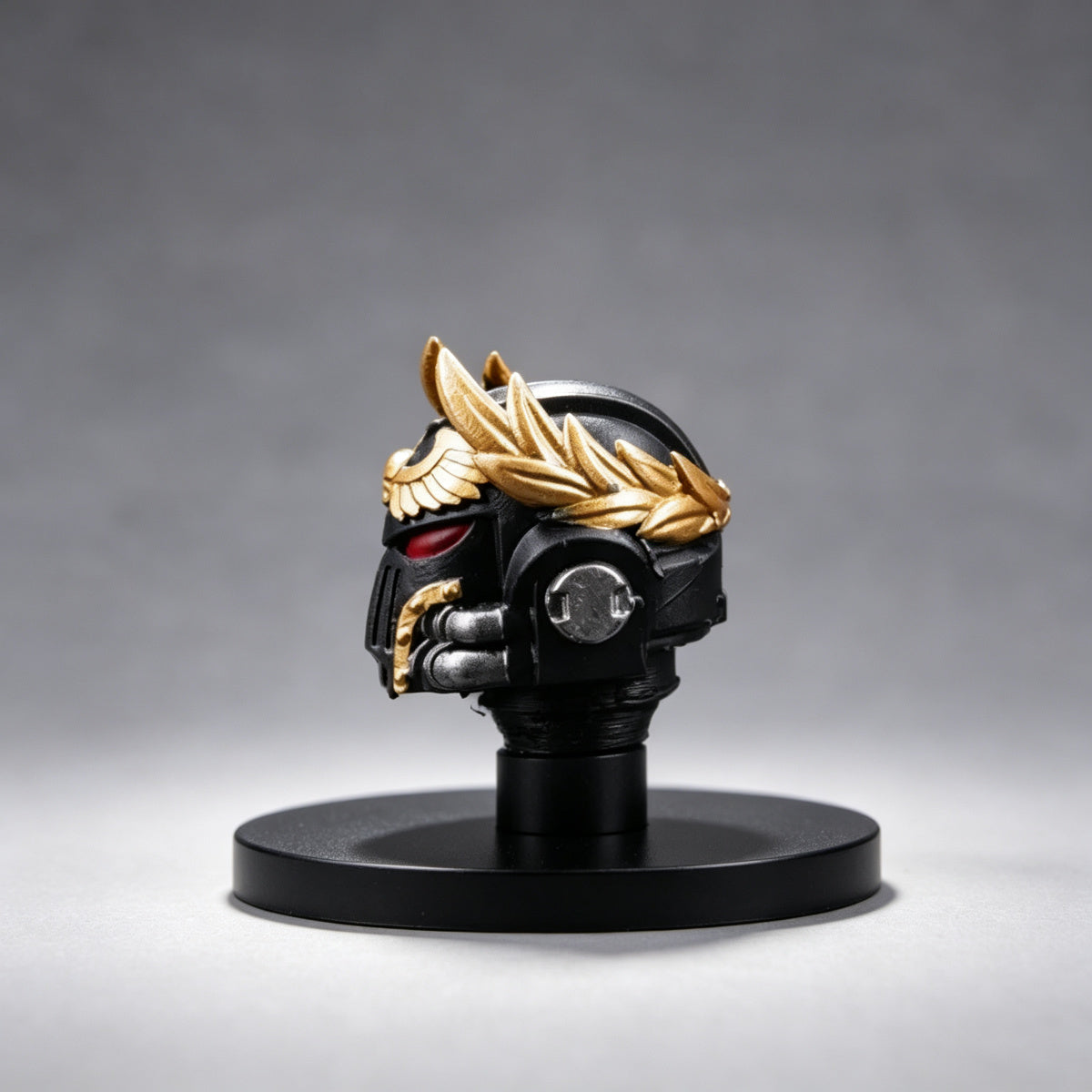 Custom Black Templars Helmet - Gold Laurel Wreath - Image 2