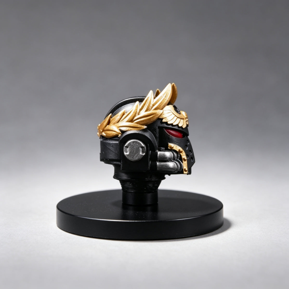 Custom Black Templars Helmet - Gold Laurel Wreath - Image 3