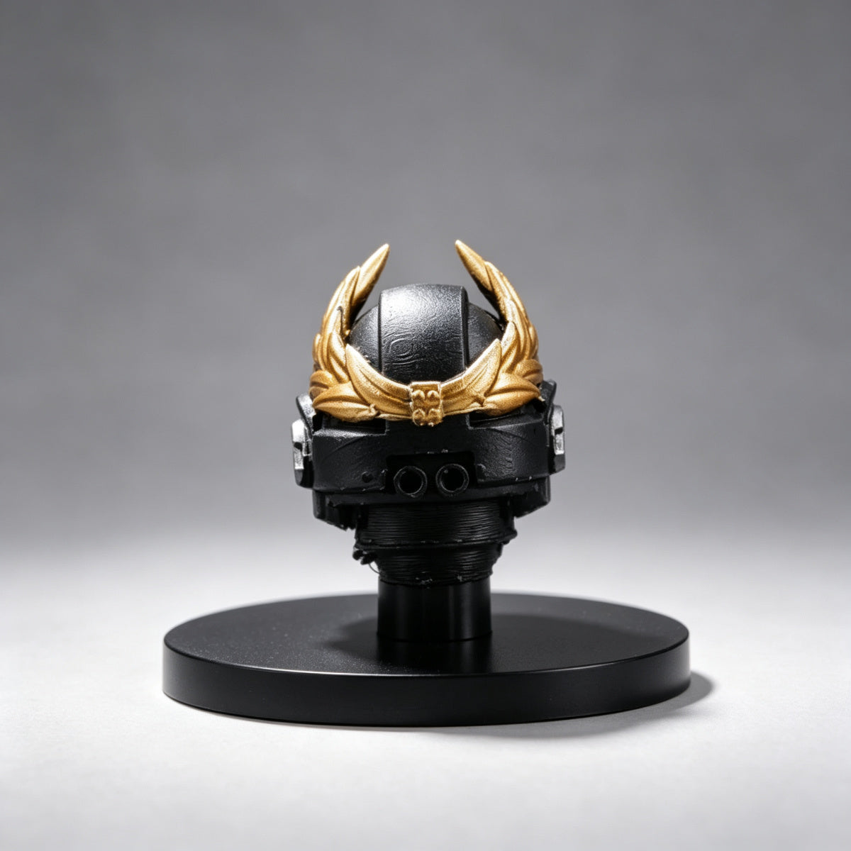 Custom Black Templars Helmet - Gold Laurel Wreath - Image 4