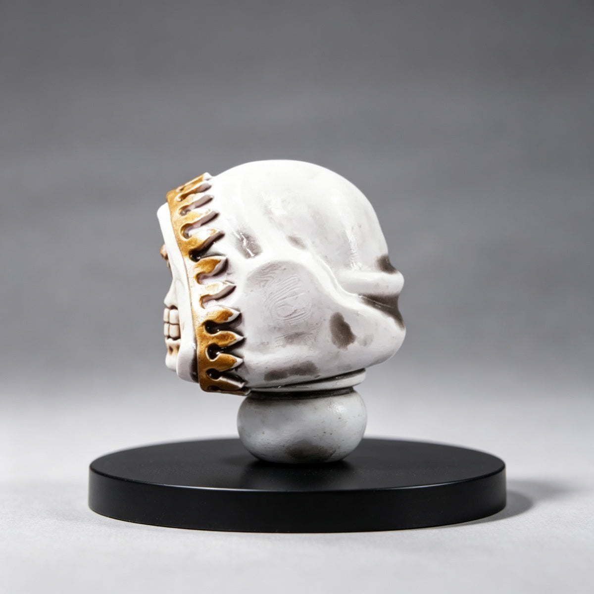 Custom Black Templars Helmet - White Hooded Skull - Image 2