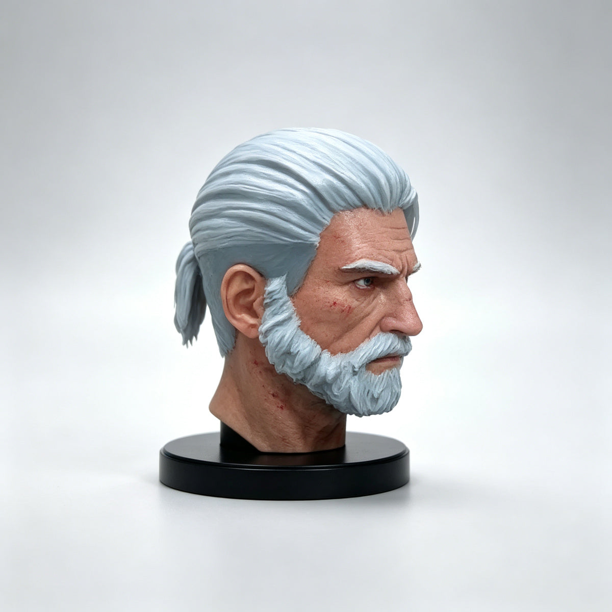 Custom Black Templars High Marshal Helbrecht Unhelmeted Head Sculpt - 1/18 Action Figure Head Upgrade - Image 2