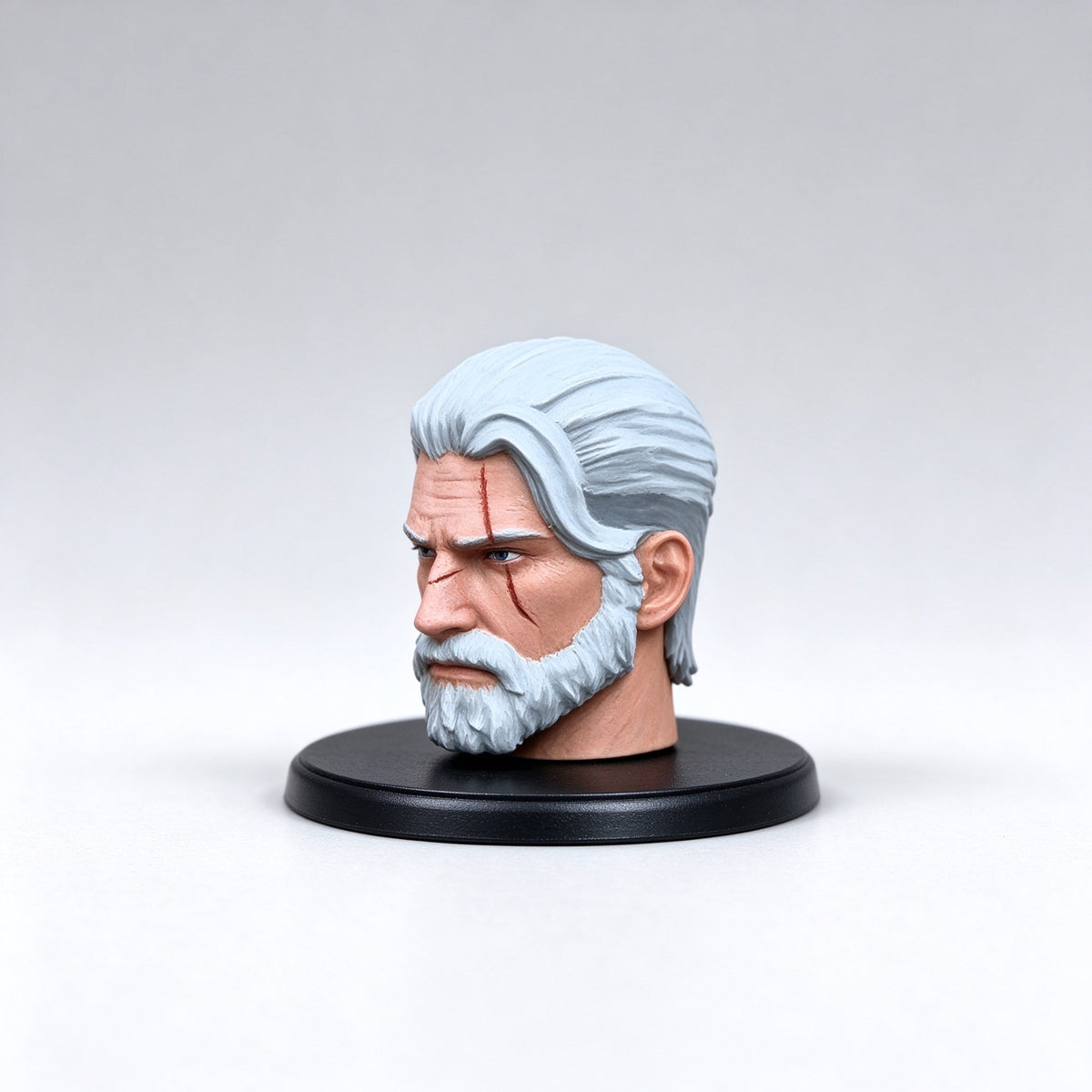 Custom Black Templars High Marshal Helbrecht Unhelmeted Head Sculpt - 1/18 Action Figure Head Upgrade - Image 3