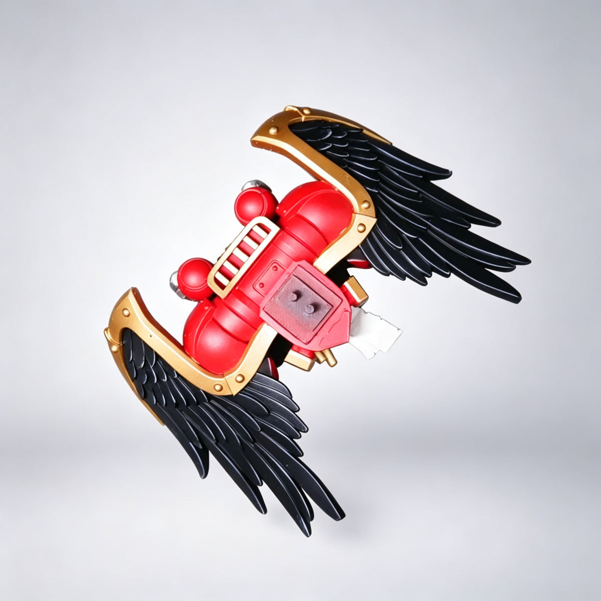 Custom Blood Angels Jump Pack - Black Wings & Gold X-Cross - Image 2