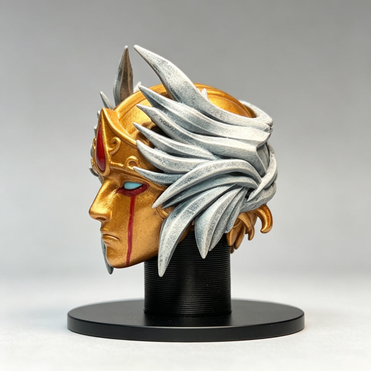 Custom Blood Angels Sanguinary Guard Mask - 1/18 Action Figure Upgrade - Image 3