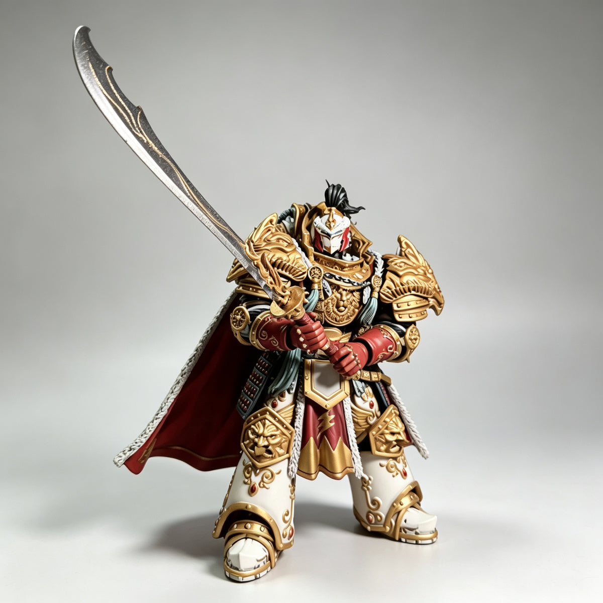 Custom Curved Power Dao with Damascus Pattern - 1/18 Action Figure Weapon Upgrade - Image 3