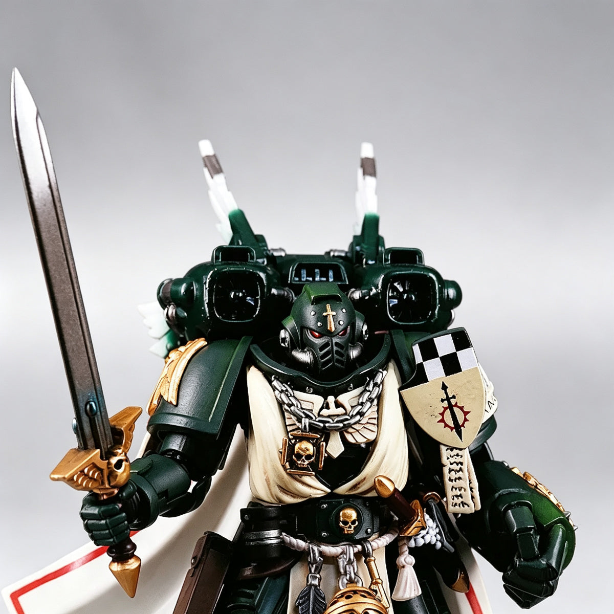 Custom Dark Angels Power Pack - Double Angel Wings & Purple Cape - Image 5