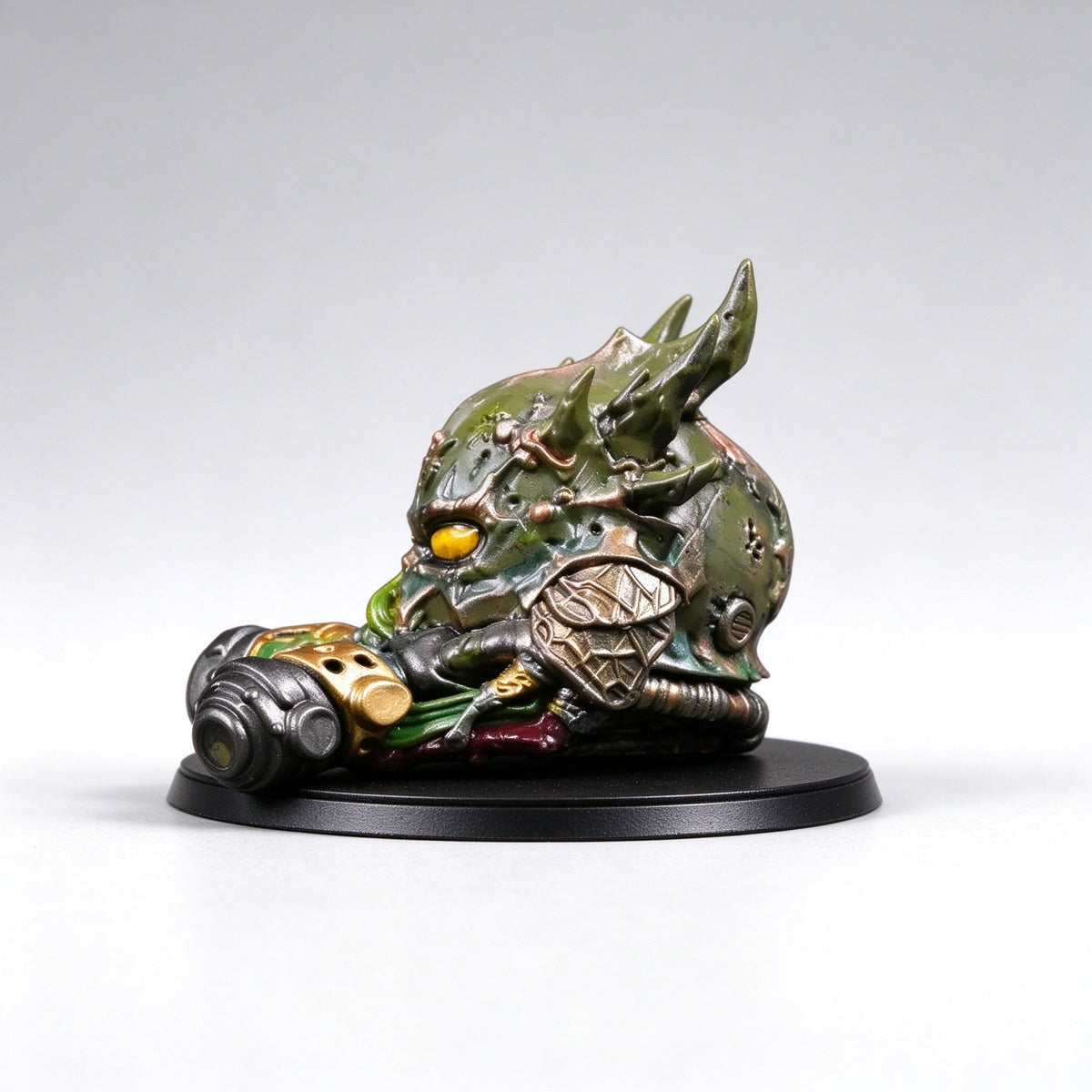 Custom Death Guard Mortarion Primarch Helmeted Head Sculpt - Custom Action Figure Upgrade - Image 3
