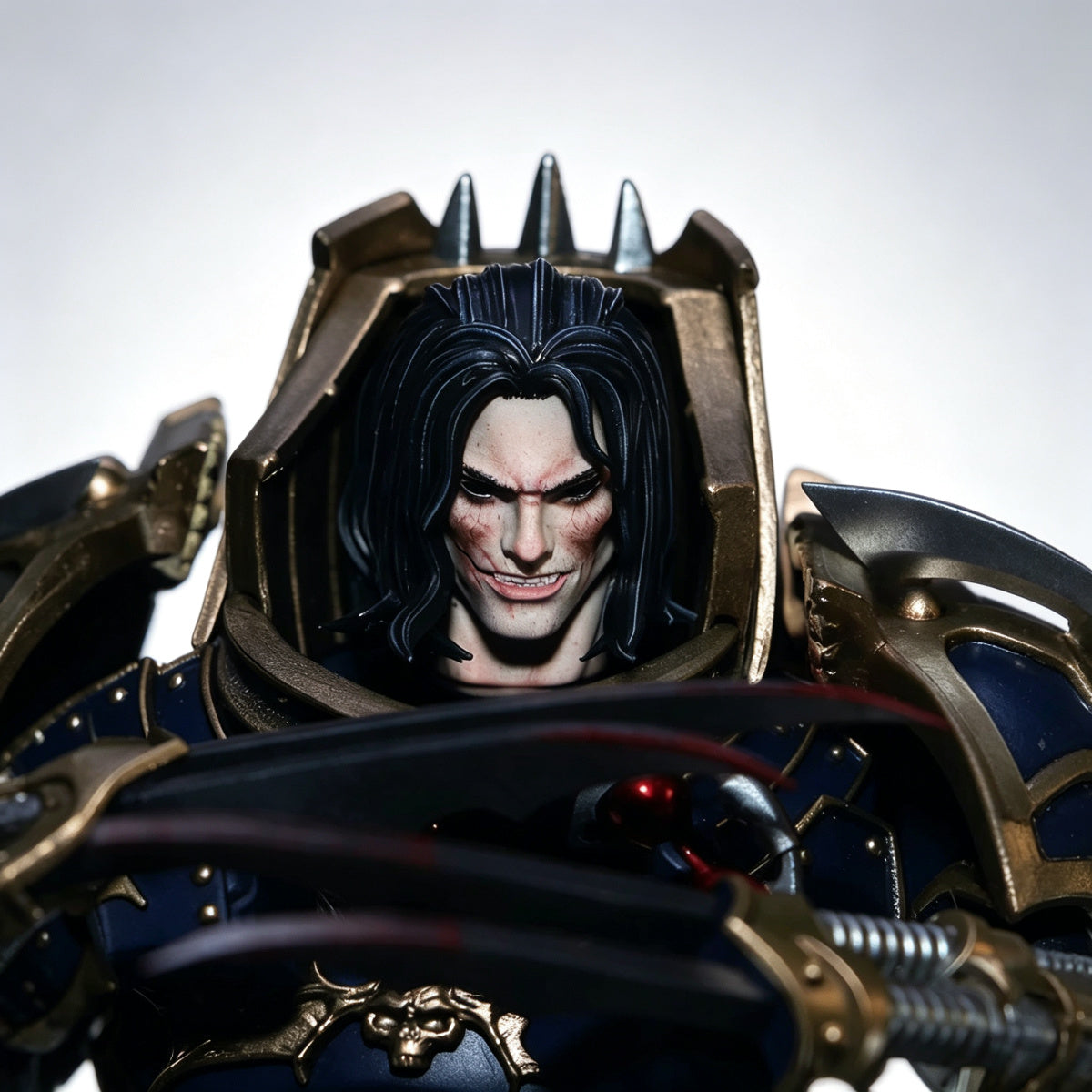 Custom Night Lords Konrad Curze Primarch Unhelmeted Head Sculpt - Custom Action Figure Head Upgrade - Image 2