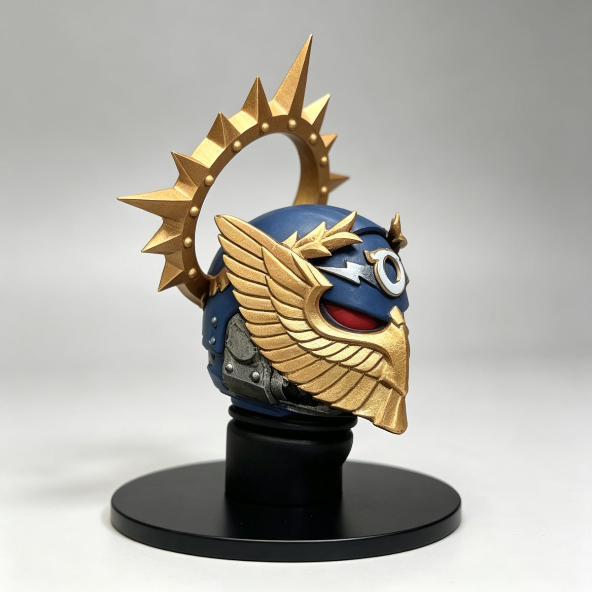 Custom Roboute Guilliman Helmet with Iron Halo - 1/18 Action Figure Upgrade - Image 2