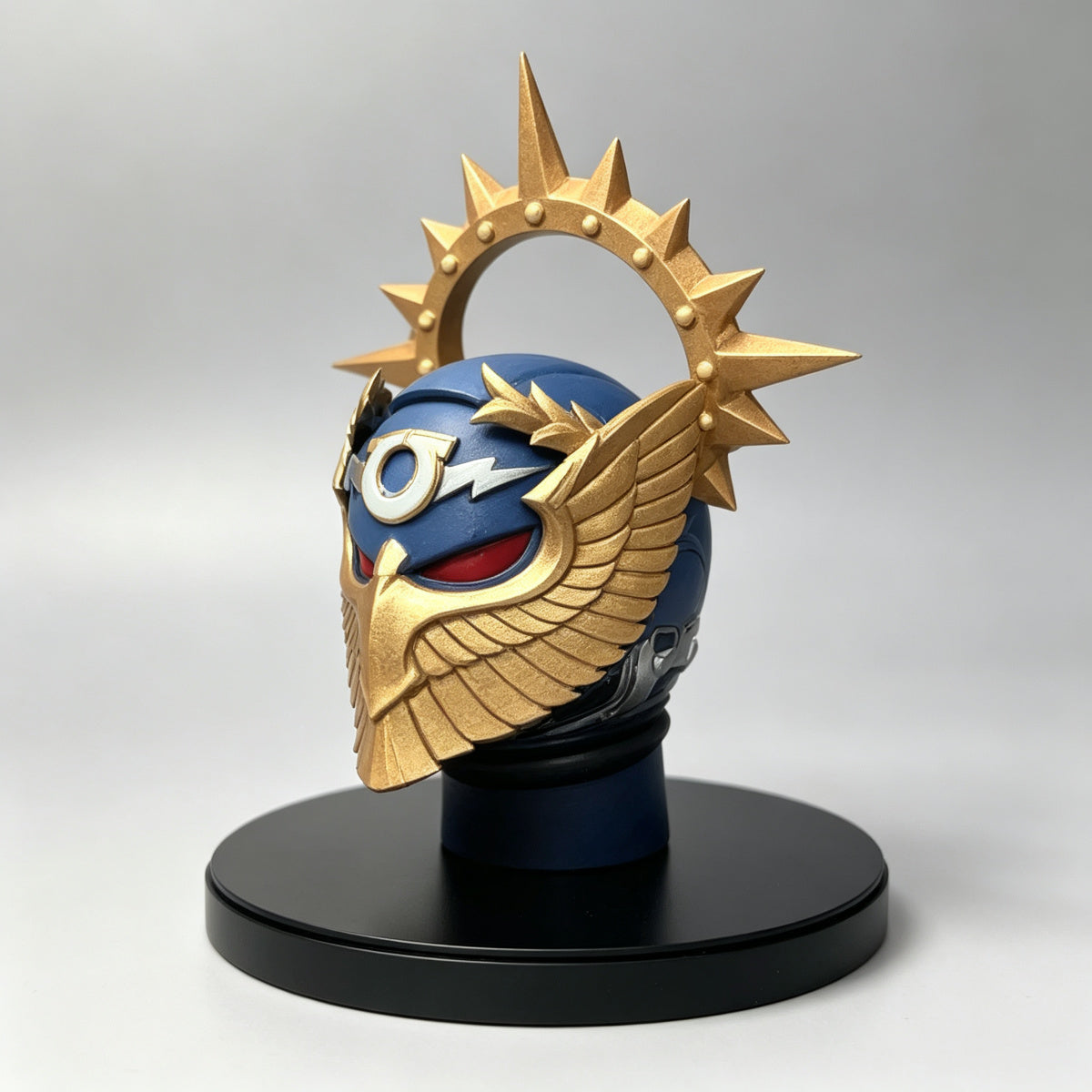 Custom Roboute Guilliman Helmet with Iron Halo - 1/18 Action Figure Upgrade - Image 3