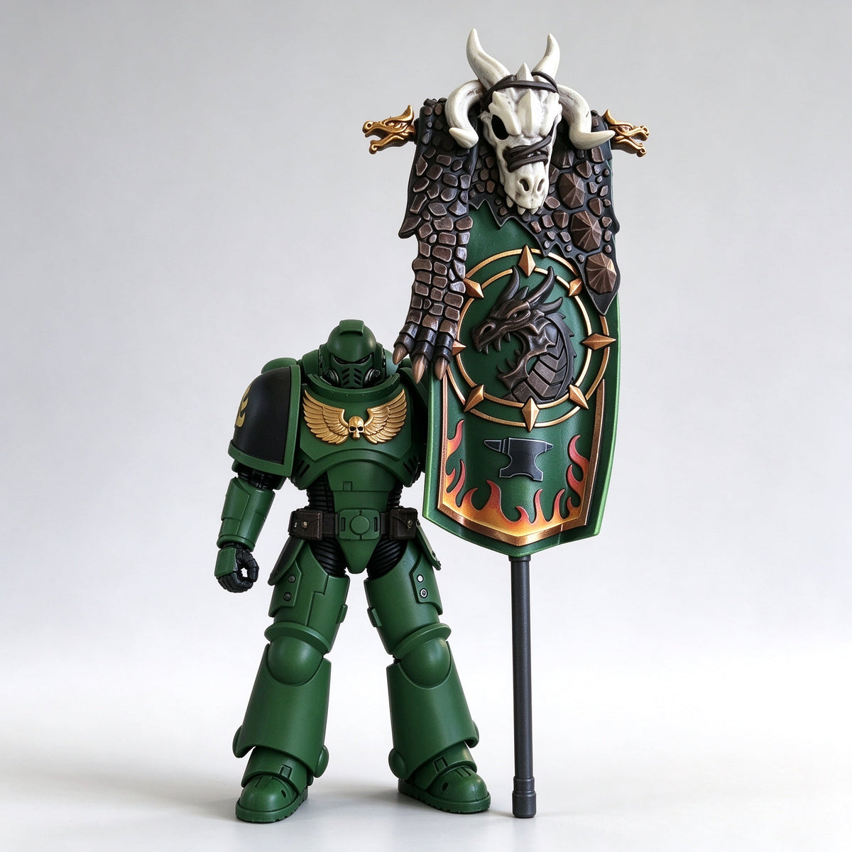 Custom Salamanders Chapter Ancient Banner - 1/18 Action Figure Banner Upgrade - Image 4