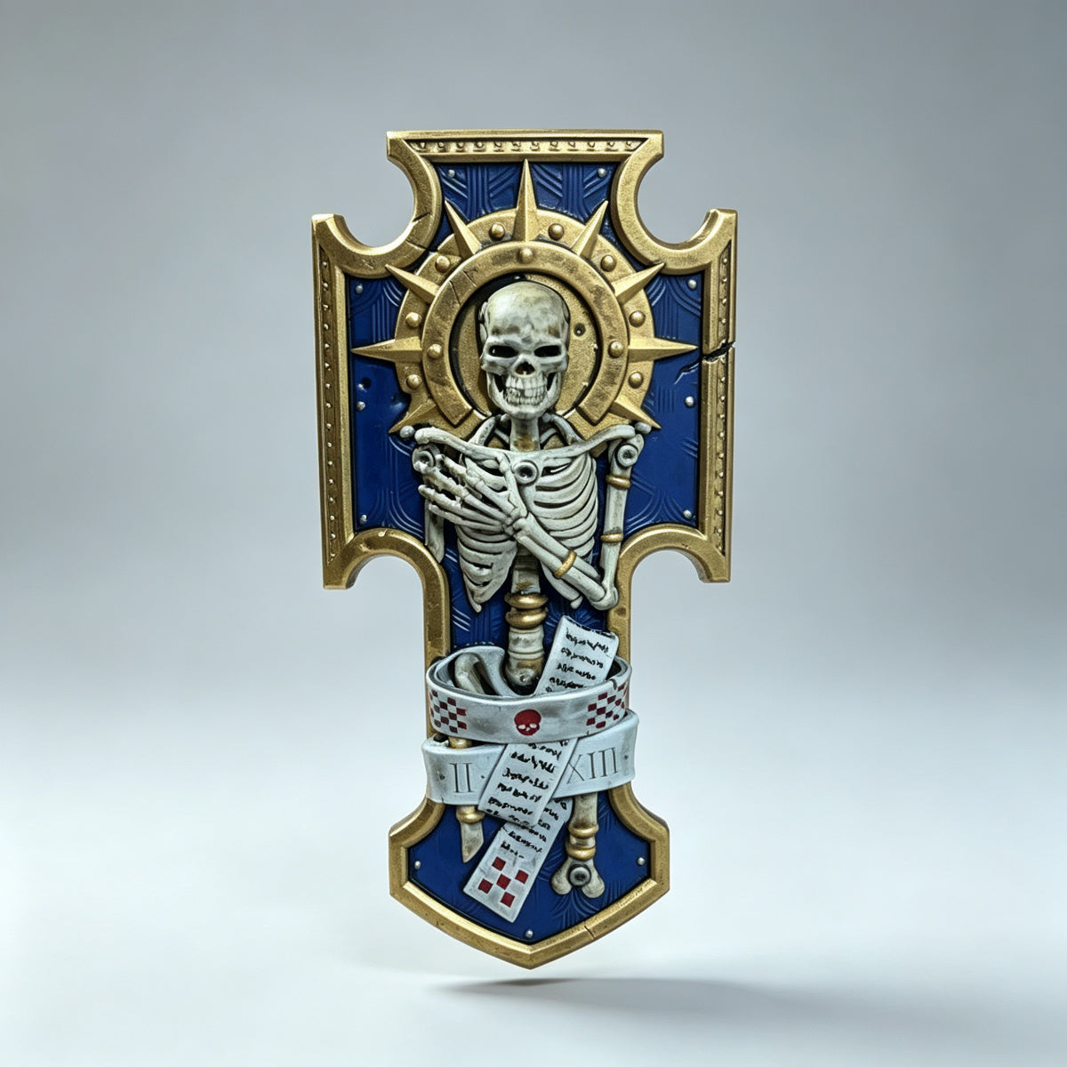 Custom Space Marine 2 Bulwark Relic Shield - Skeleton & Iron Halo
