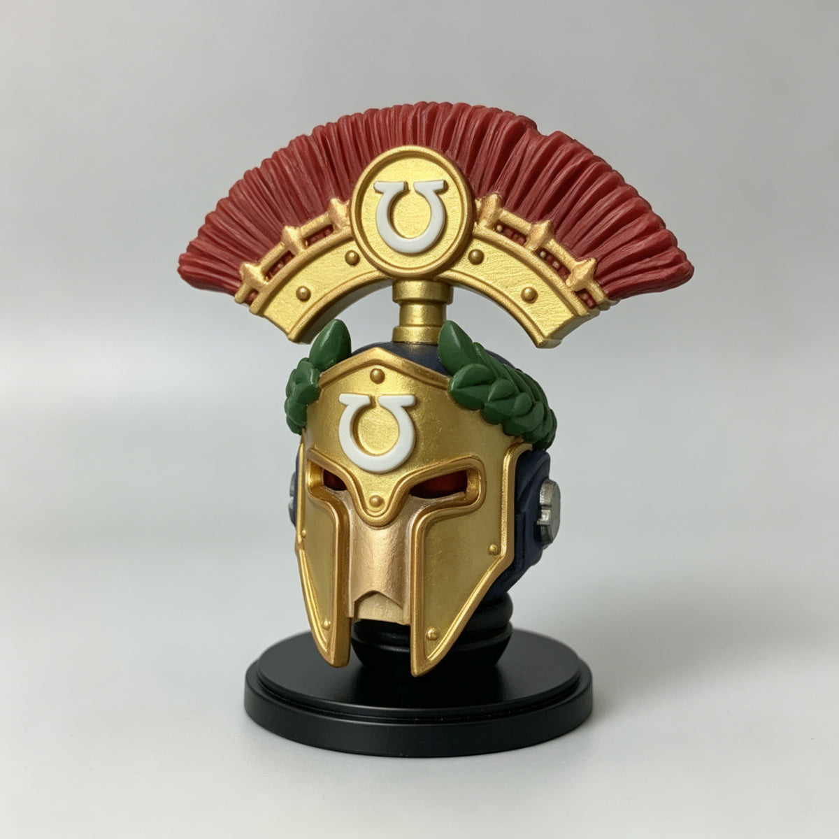 Custom Ultramarines Suzerain Golden Crested Helmet - 1/18 Action Figure Head Sculpt Upgrade - Image 3