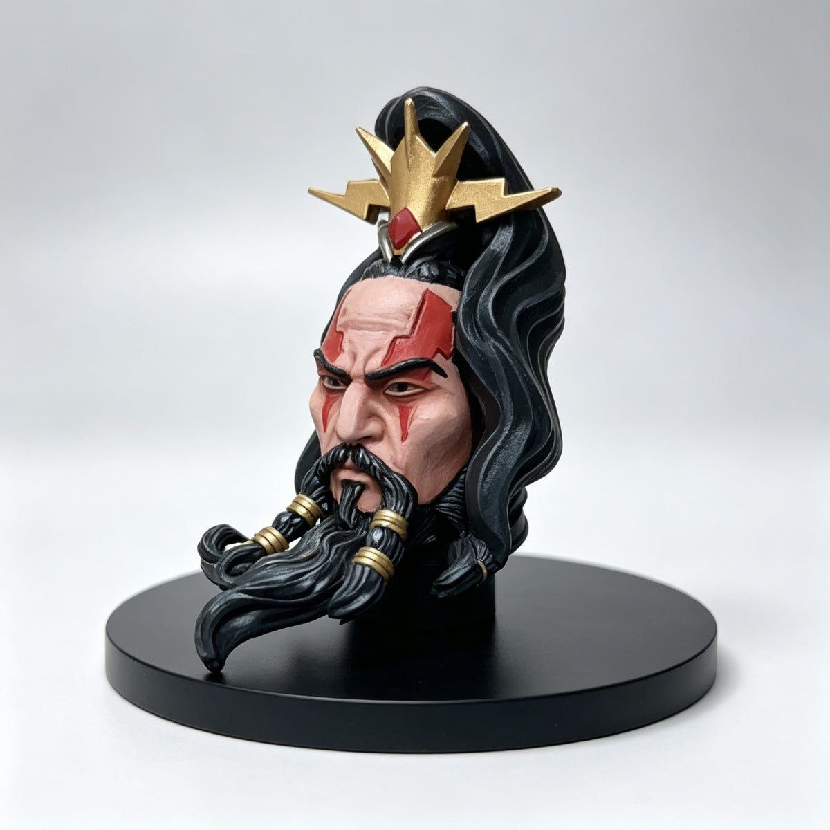 Custom White Scars Jaghatai Khan Primarch Unhelmeted Head Sculpt - Custom Action Figure Head Upgrade - Image 2