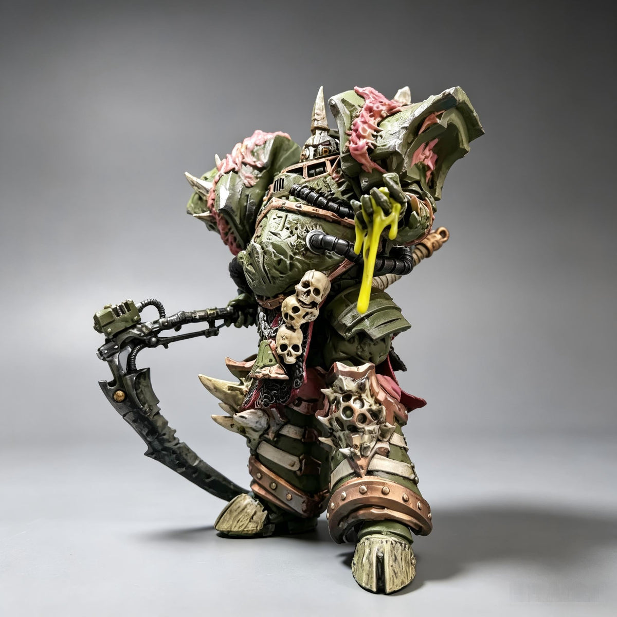 Death Guard Typhus Style Deathshroud Terminator - 1/18 Custom (Manreaper Scythe & Toxic Slime) - Image 2