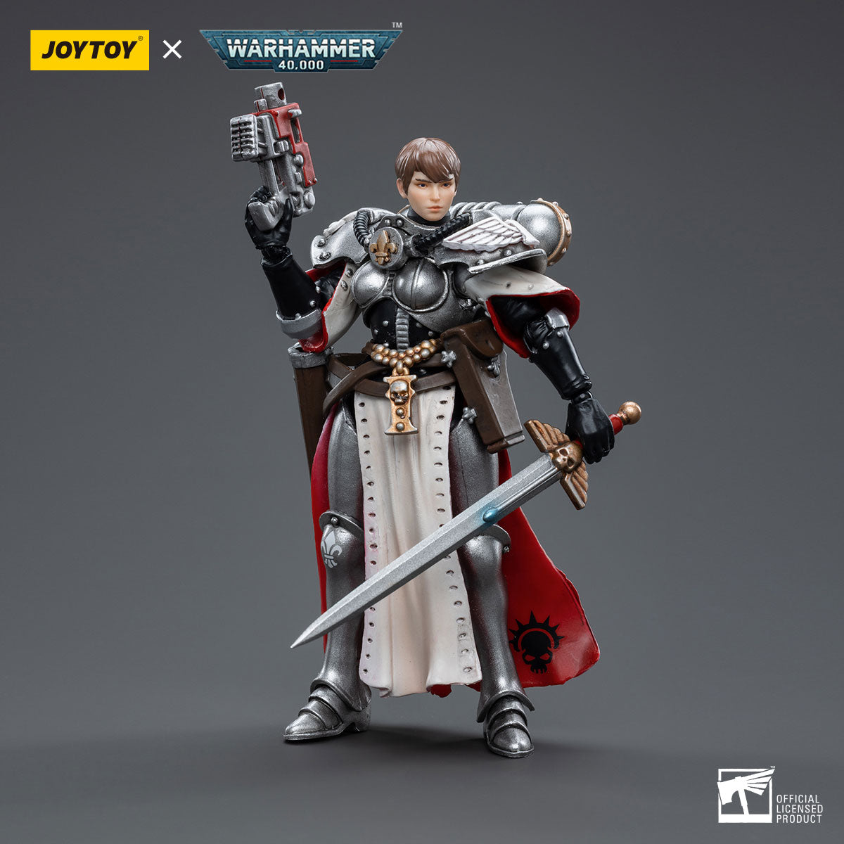 JOYTOY Warhammer 40K Adepta Sororitas Battle Sisters Order of the Argent Shroud Sister Superior Evinka figure