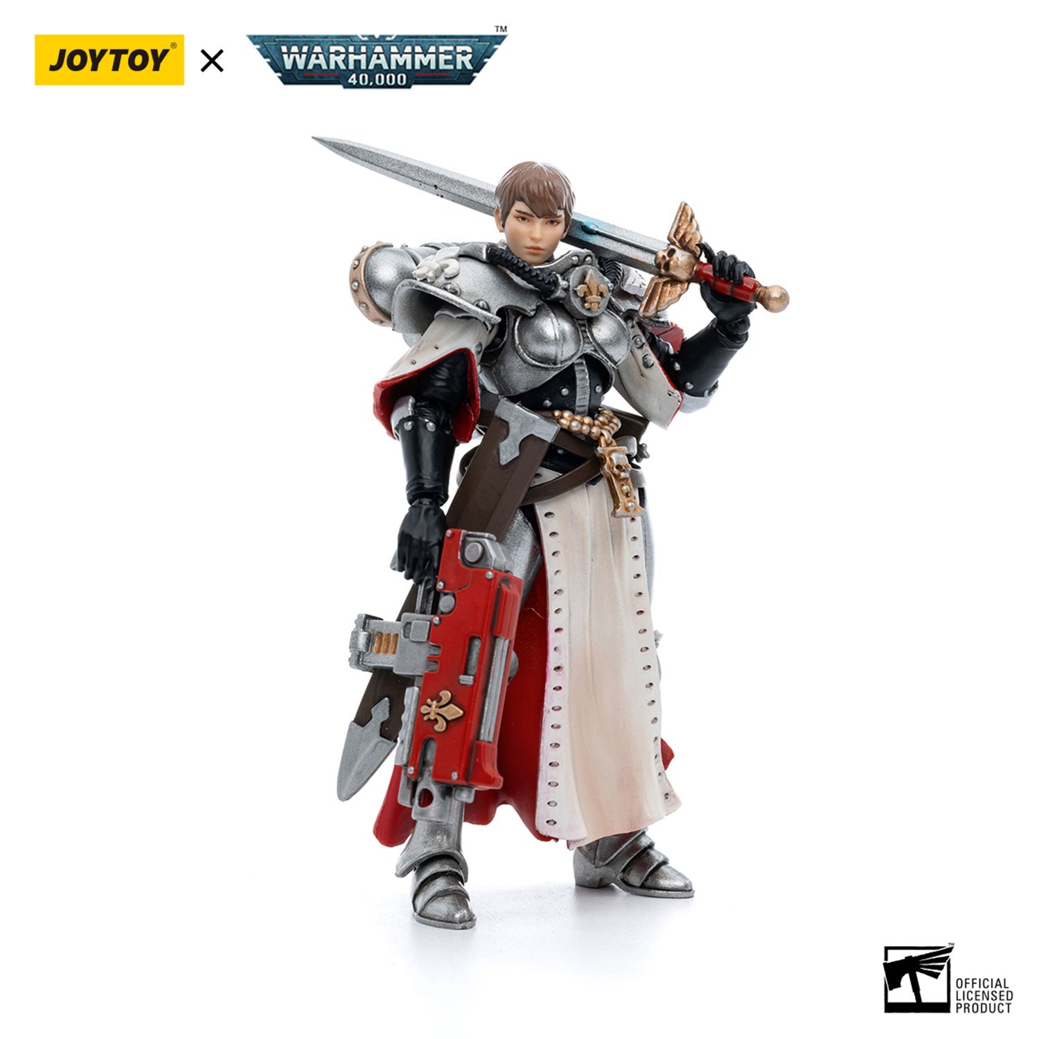 JOYTOY Warhammer 40K Adepta Sororitas Battle Sisters Order of the Argent Shroud Sister Superior Evinka figure