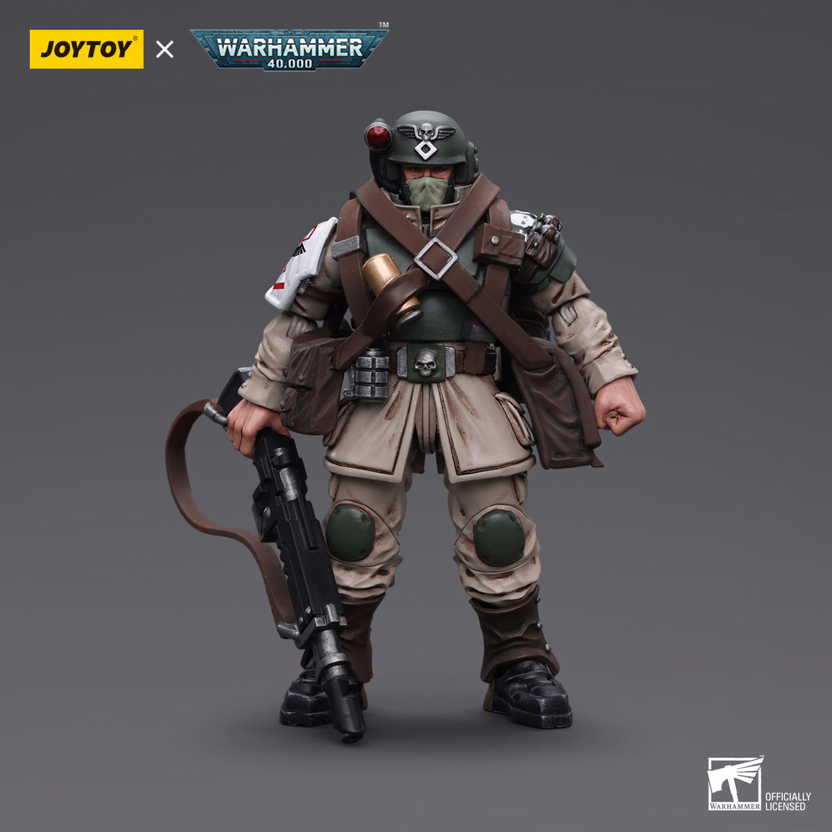 JOYTOY Warhammer 40K Astra Militarum Cadian Command Squad Veteran figure
