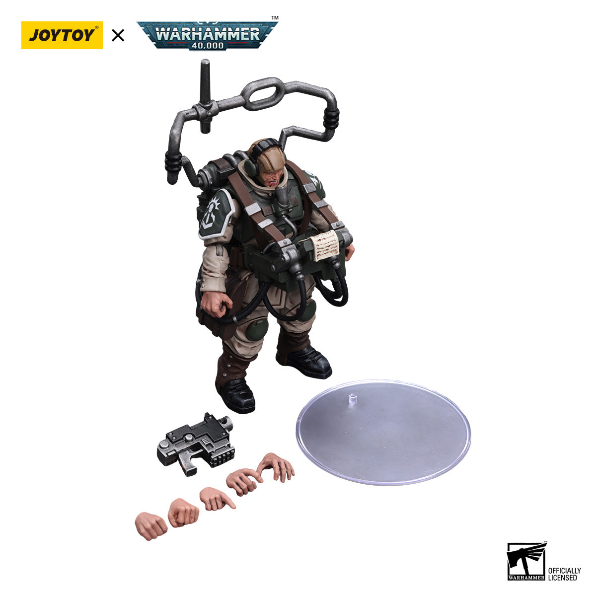 JOYTOY Warhammer 40K Astra Militarum Cadian Command Squad Veteran figure