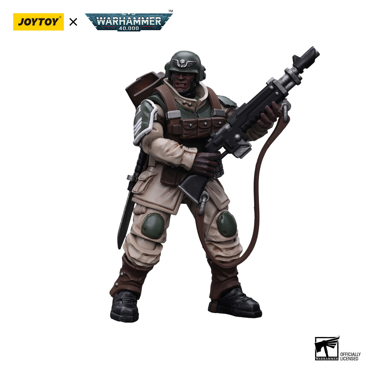 JOYTOY Warhammer 40K Astra Militarum Cadian Command Squad Veteran figure