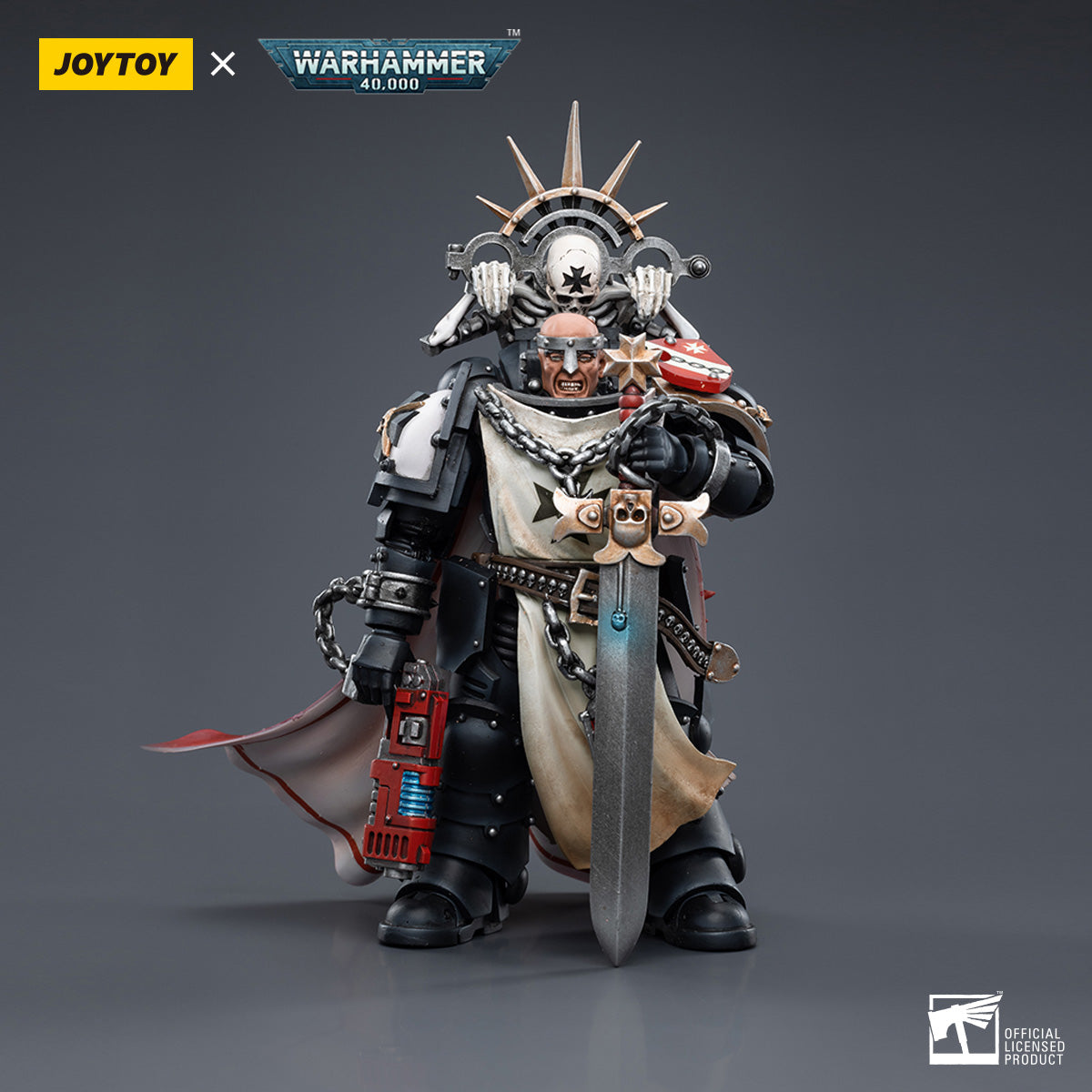 JOYTOY Warhammer 40K Black Templars Marshal Baldeckrath figure