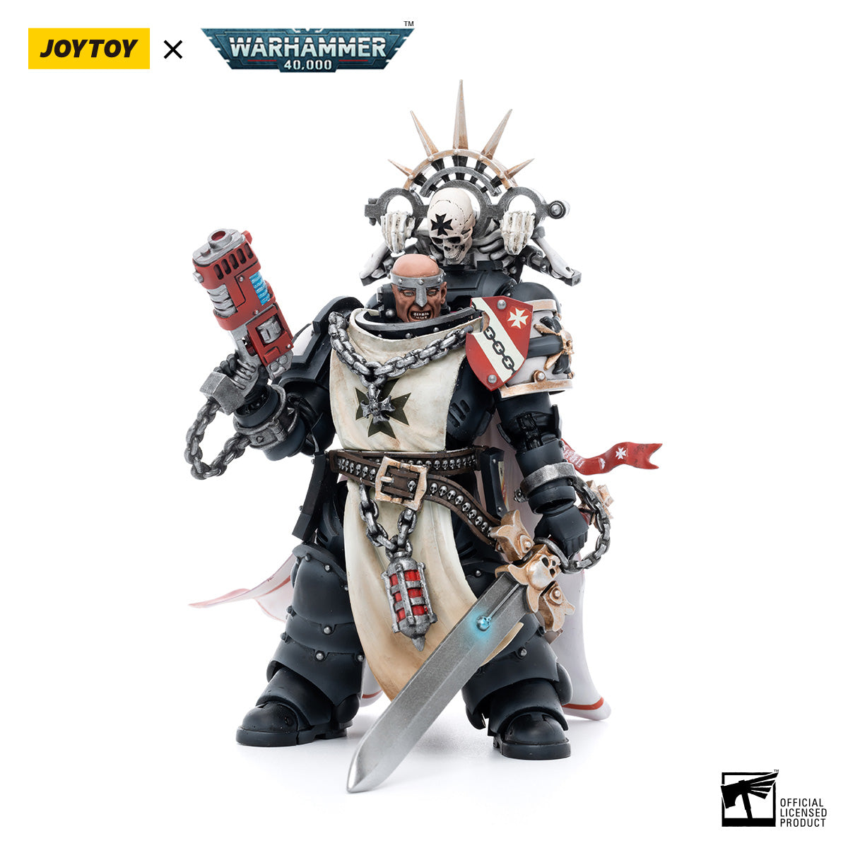 JOYTOY Warhammer 40K Black Templars Marshal Baldeckrath figure