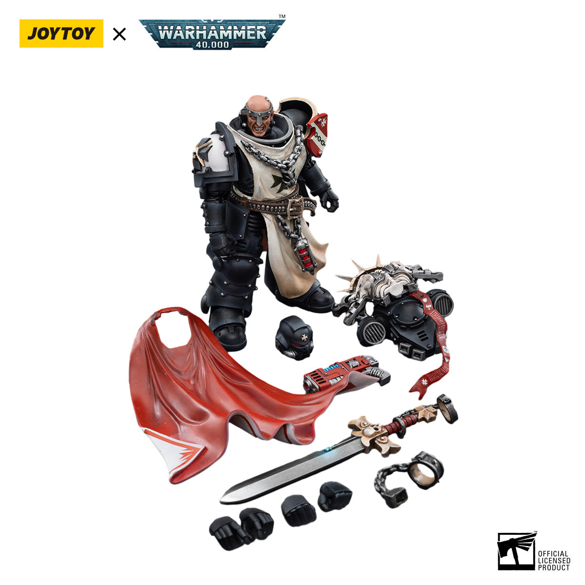 JOYTOY Warhammer 40K Black Templars Marshal Baldeckrath figure