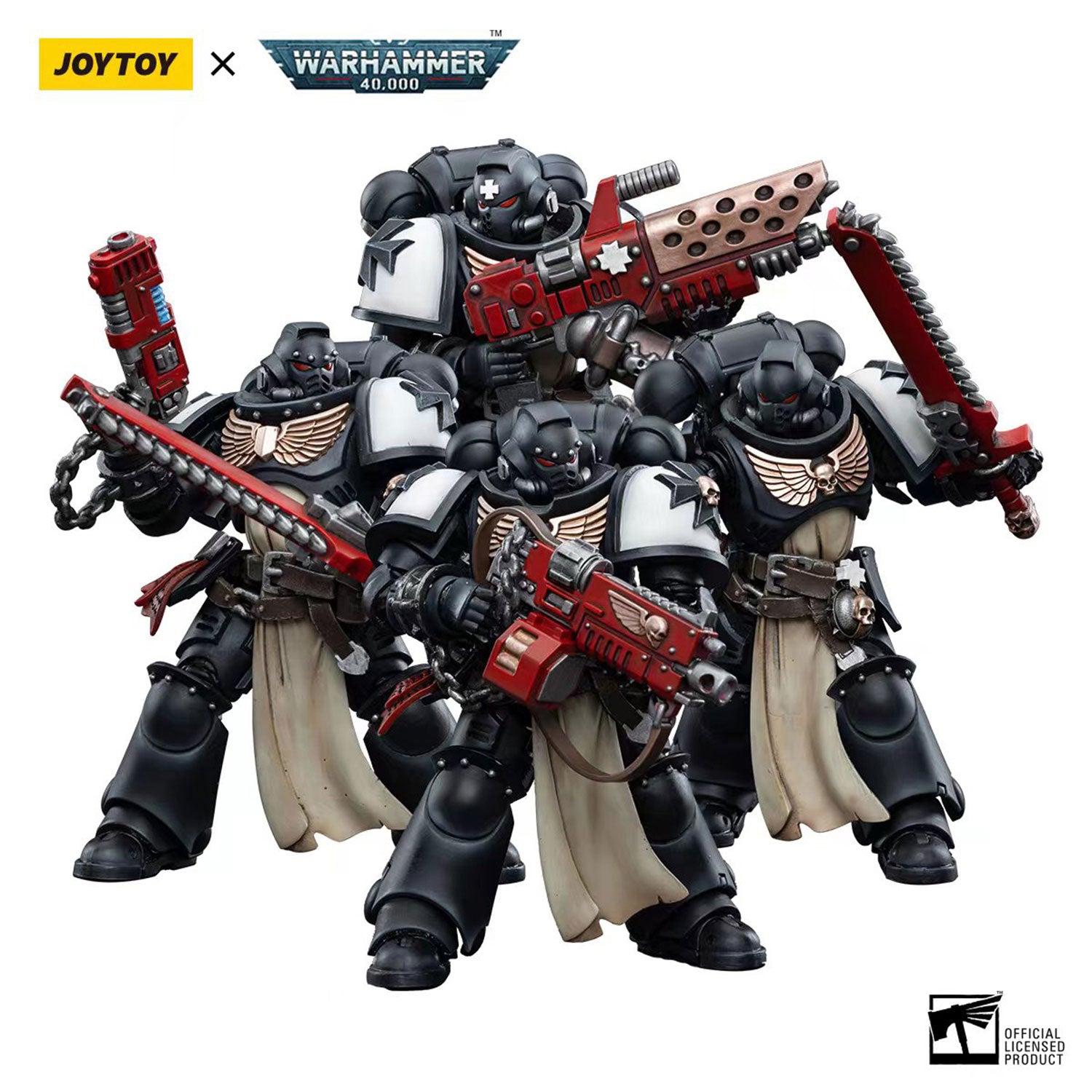 JOYTOY Warhammer 40K Black Templars Primaris Crusader Squad figure