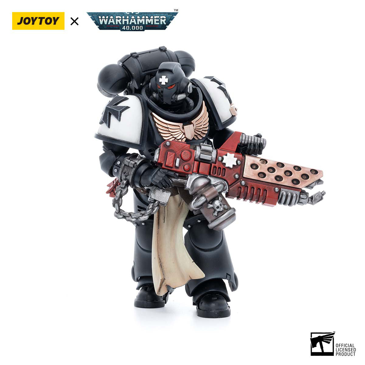 JOYTOY Warhammer 40K Black Templars Primaris Initiate Brother Raemont figure