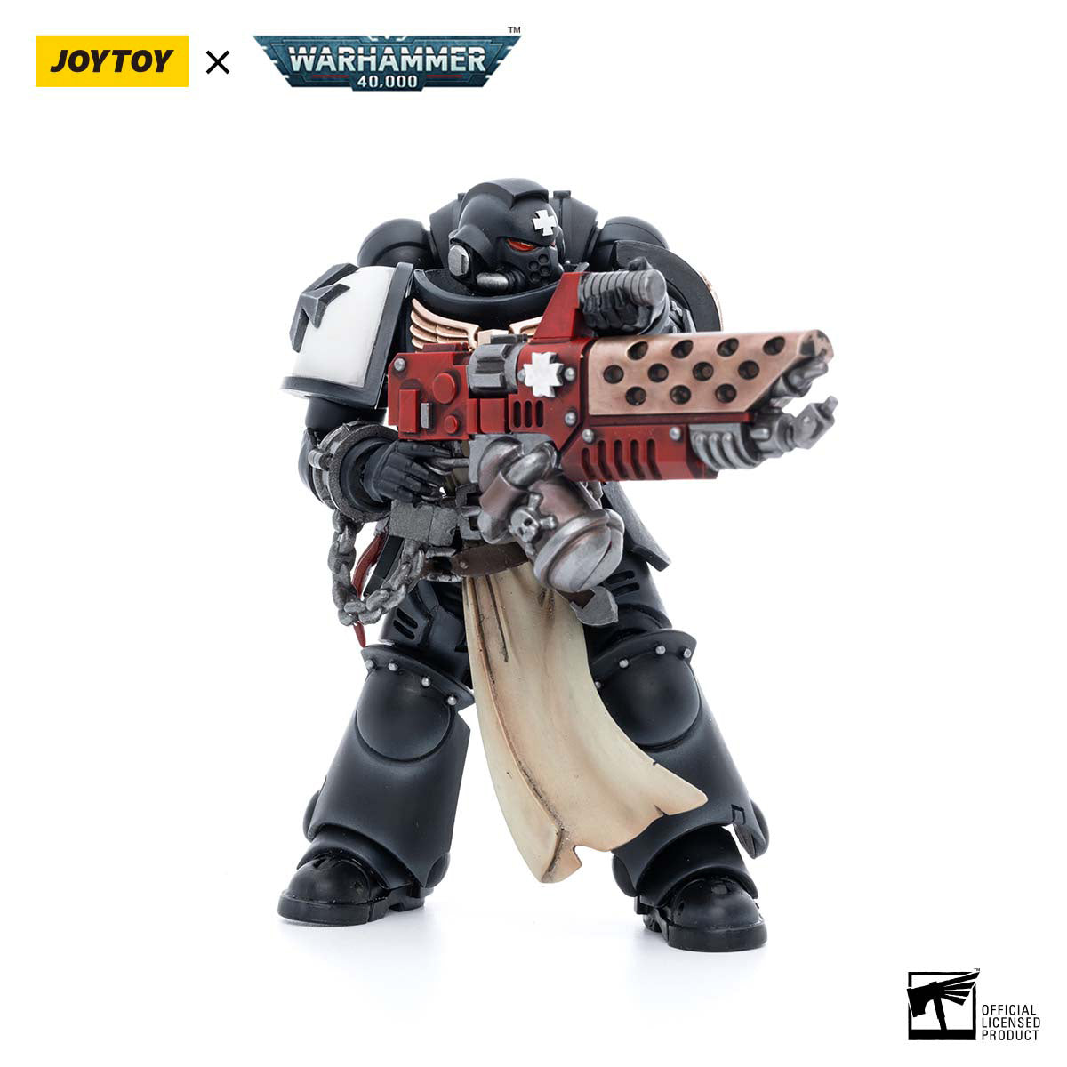 JOYTOY Warhammer 40K Black Templars Primaris Initiate Brother Raemont figure