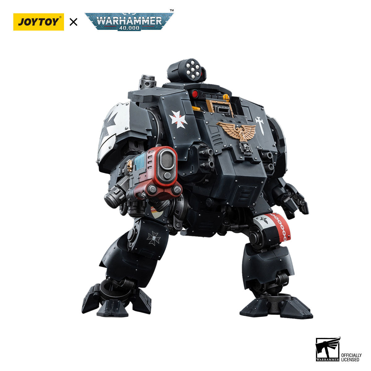 JOYTOY Warhammer 40K Black Templars Redemptor Dreadnought figure