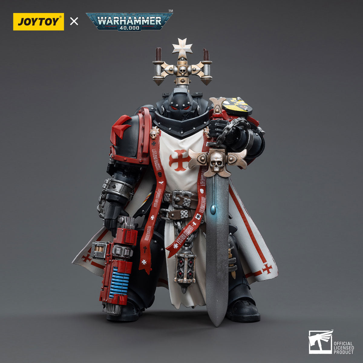 JOYTOY Warhammer 40K Black Templars Sword Brethren Brother Lombast figure