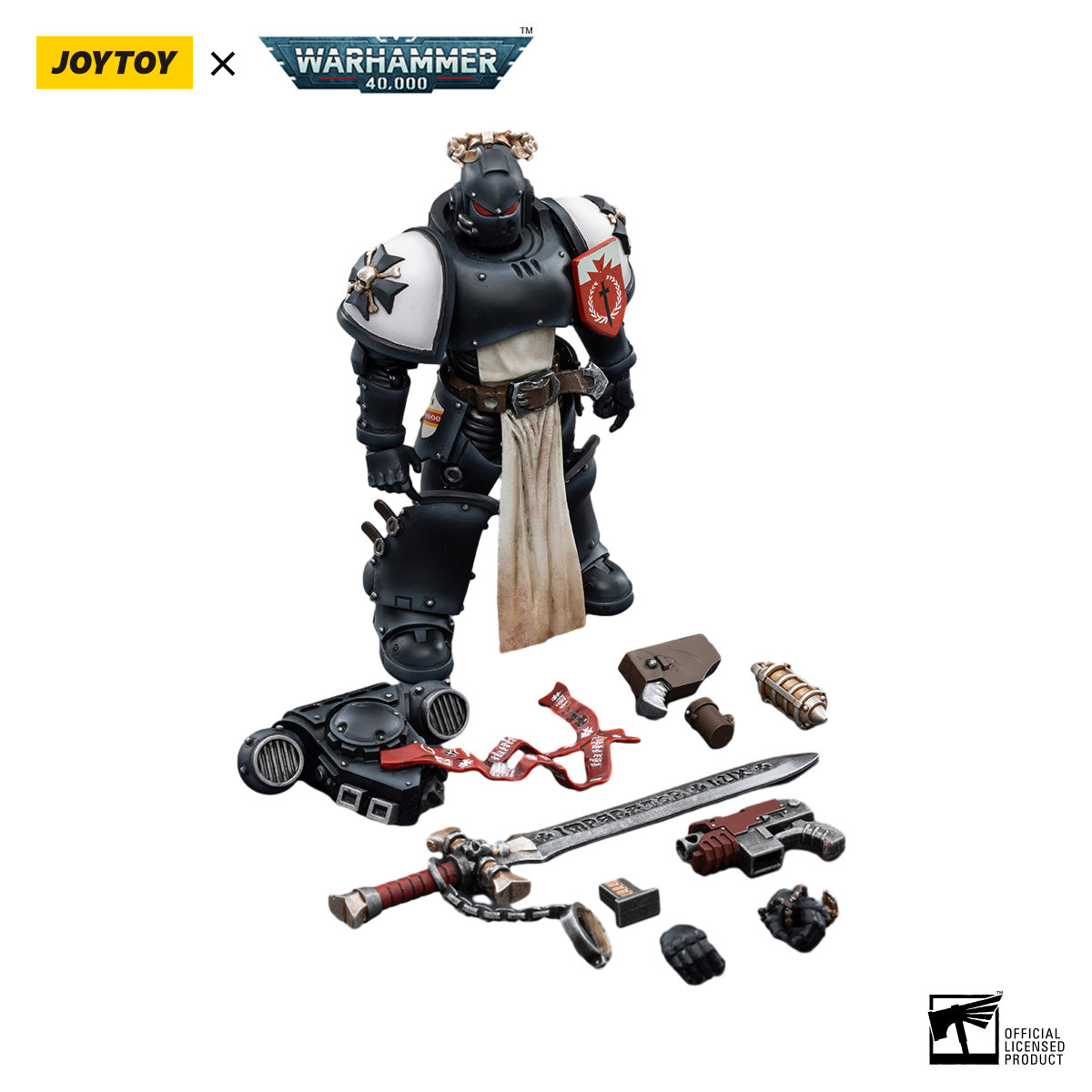 JOYTOY Warhammer 40K Black Templars The Emperors Champion Rolantus figure