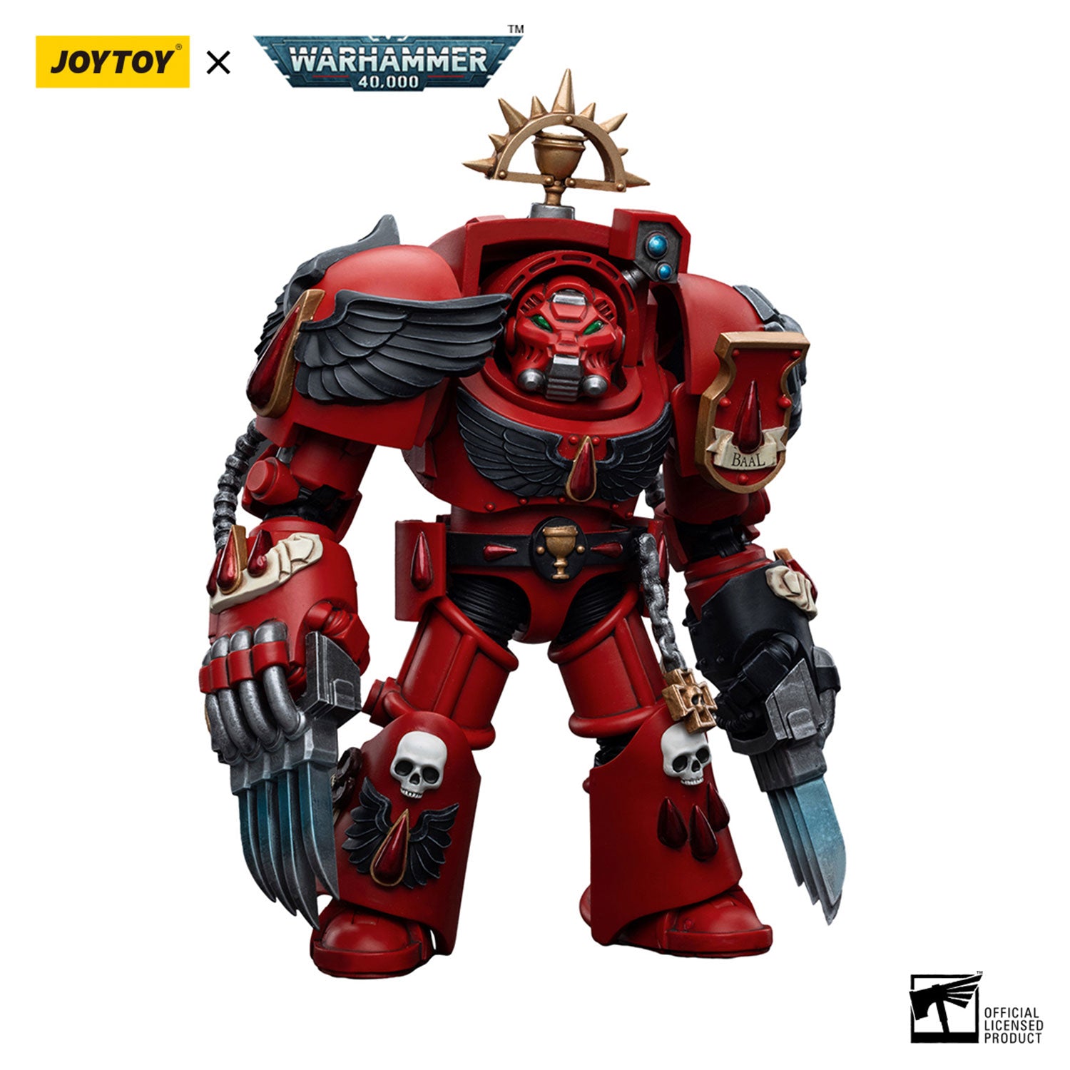 JOYTOY Warhammer 40K Blood Angels Assault Terminators Brother Tyborel figure