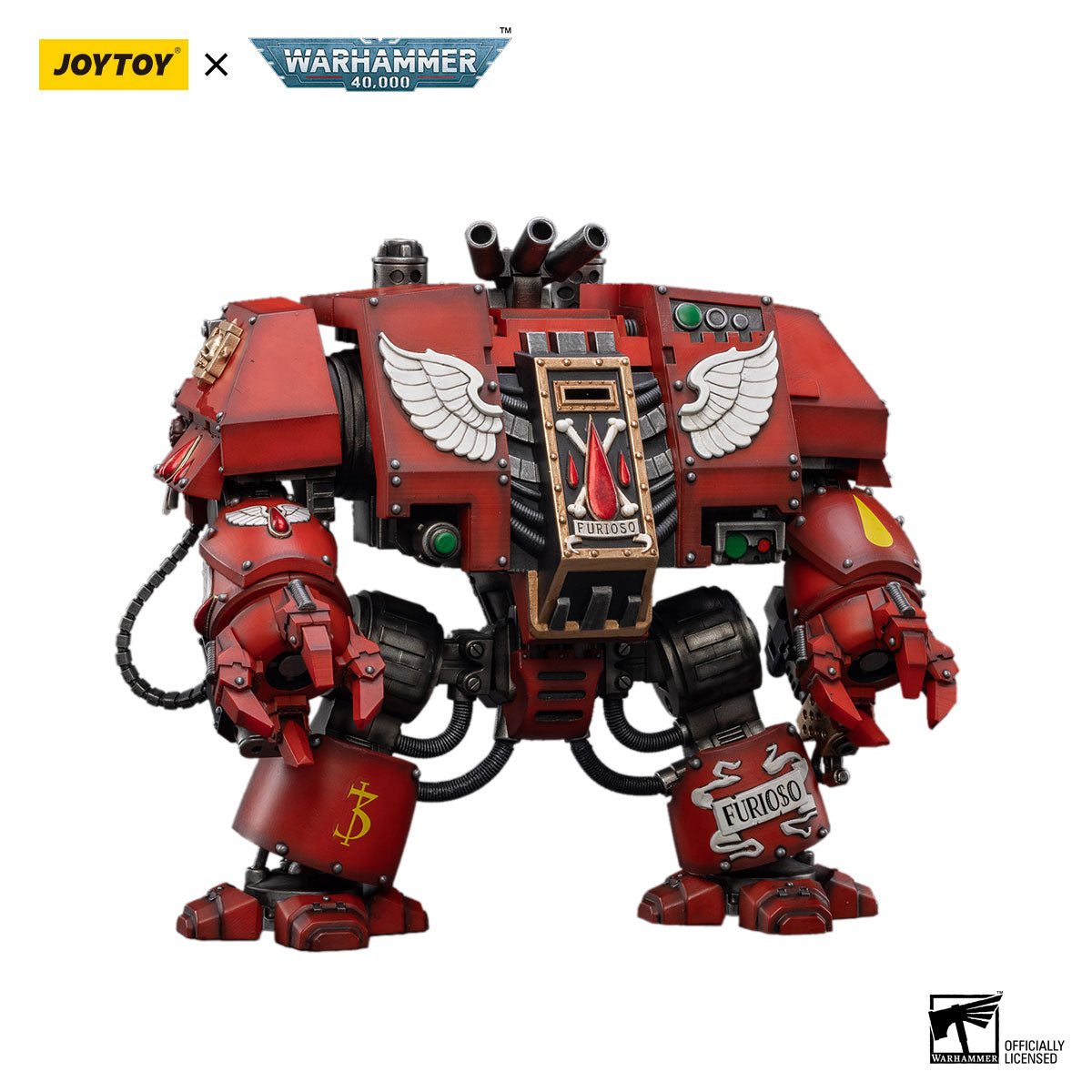 JOYTOY Warhammer 40K Blood Angels Furioso Dreadnought Brother Samel figure