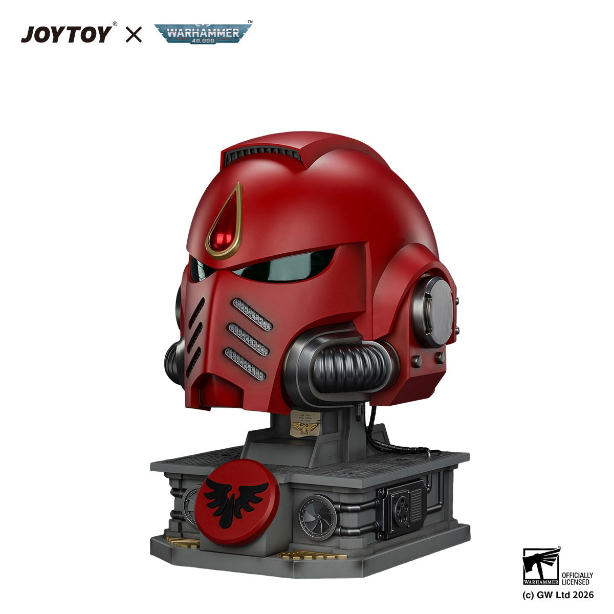 JOYTOY Warhammer 40K Blood Angels MkX Helmet & Display Stand figure