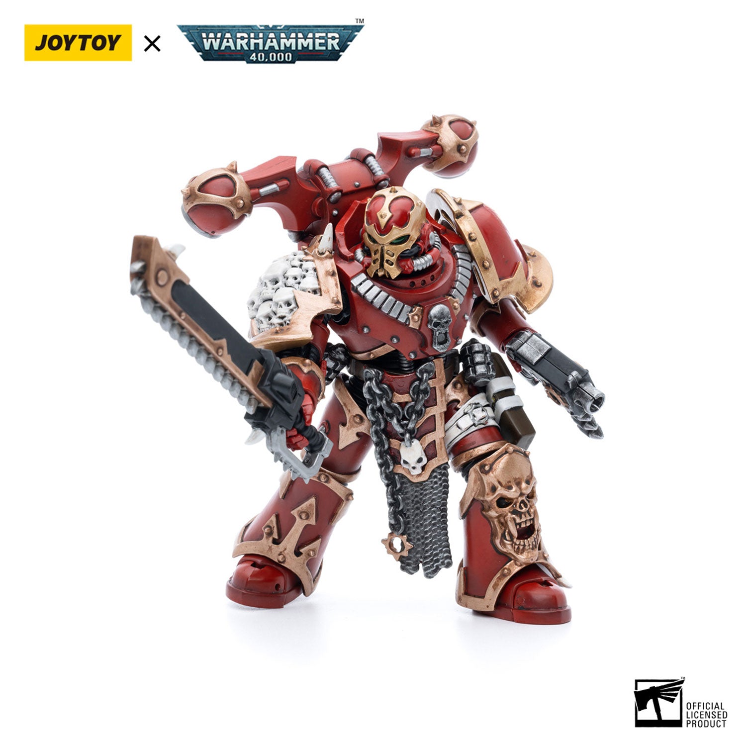 JOYTOY Warhammer 40K Chaos Space Marines Crimson Slaughter Brother Maganar figure