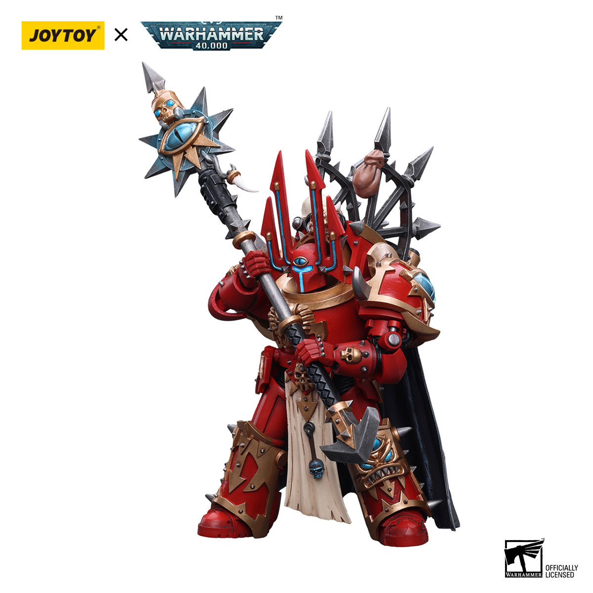 JOYTOY Warhammer 40K Chaos Space Marines Crimson Slaughter Sorcerer Lord in Terminator Armour figure