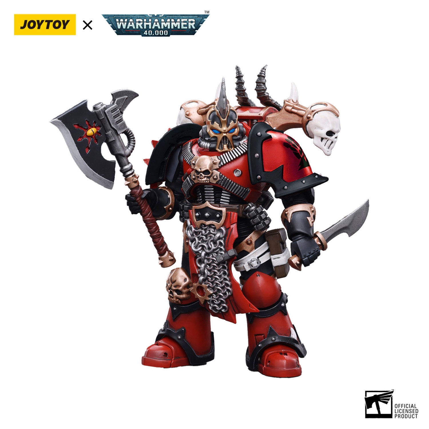 JOYTOY Warhammer 40K Chaos Space Marines Red Corsairs Exalted Champion Gotor the Blade figure