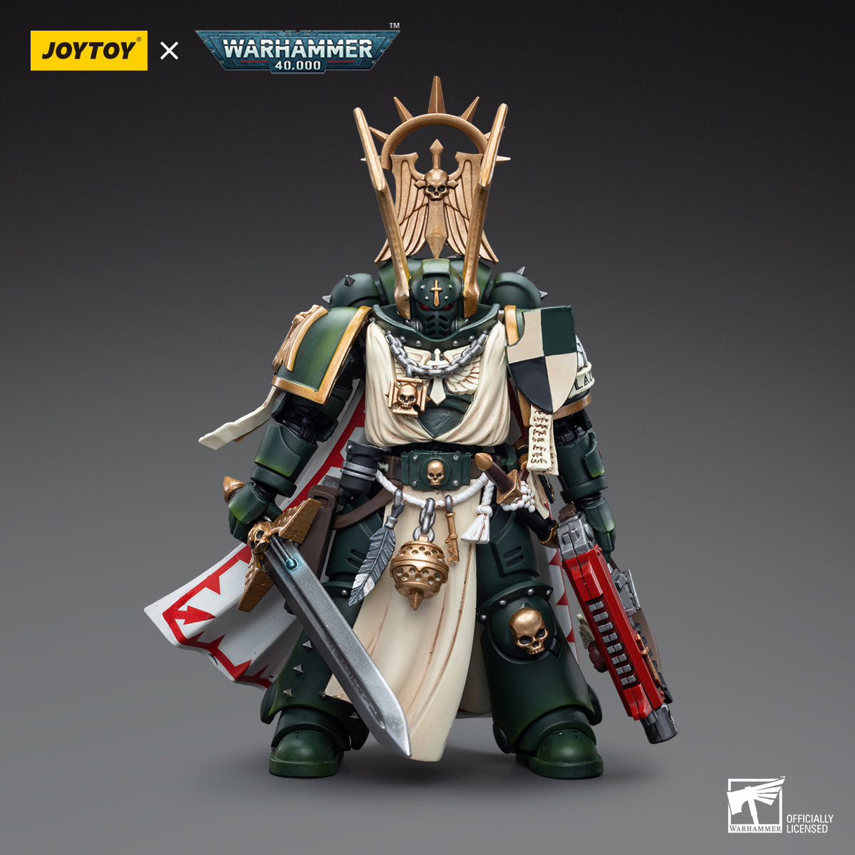 JOYTOY Warhammer 40K Dark Angels Master Lazarus figure