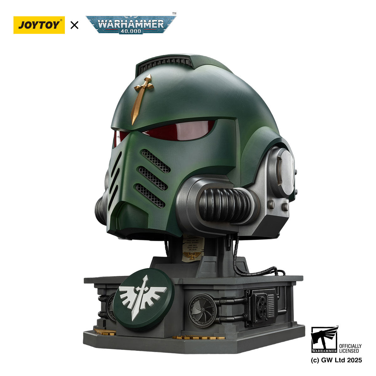 JOYTOY Warhammer 40K Dark Angels MkX Helmet & Display Stand figure